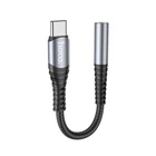 Перехідник Type-C на навушники mini jack 3.5 Digital Audio converter HOCO LS33 (0.12m, DAC) сірий
