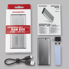 Зовнішня кишеня Axagon для SSD M.2 SATA USB Type-C 3.2 Silver (EEM2-SG2) - зображення 10