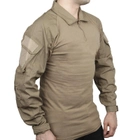 Тактична бавовняна сорочка з липучками на рукавах Lesko A655 Койот 3XL - зображення 4