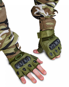 Перчатки тактические беспалые Хаки размер XL - изображение 1