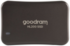 Dysk SSD Goodram HL200 256 GB USB 3.2 Type-C TLC Czarny (SSDPR-HL200-256) Zewnętrzny - obraz 1