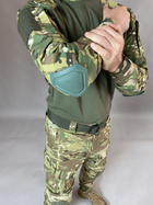 Військова форма Tactic CORD, тактичний костюм (убакс із налокітниками + штани з наколінниками), мультикам 48 - зображення 3