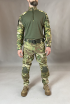 Військова форма Tactic CORD, тактичний костюм (убакс із налокітниками + штани з наколінниками), мультикам 52 - зображення 1