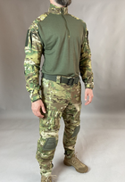 Військова форма Tactic CORD, тактичний костюм (убакс із налокітниками + штани з наколінниками), мультикам 50 - зображення 6