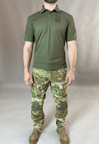 Тактичне Поло Хакі футболка з коротким рукавом 58 - изображение 8