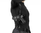 Подплечная поясная внутрибрючная кожаная кобура A-LINE для Glock левша черная (3КУ3) - изображение 1