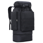 Рюкзак тактичний 70 л, з висувним дном, Чорний, К0616 - зображення 5