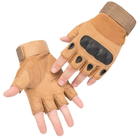 Тактические беспалые перчатки митенки, Песок, XL - изображение 1