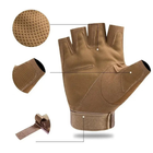 Тактические беспалые перчатки митенки, Песок, XL - изображение 4
