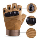 Тактические беспалые перчатки митенки, Песок, XL - изображение 5