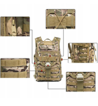 Військовий рюкзак органайзер ранець рюкзак 42 л Койот - зображення 9