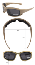 Захисні окуляри Daisy X7 койот із захисними полікарбонатними лінзами - зображення 4