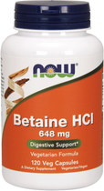 Suplement diety Now Foods Betaine HCl 120 k (733739029386) - obraz 1