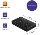 Док-станція Qoltec для 2 x SSD M.2 SATA USB Type-C 3.1 Black - зображення 8