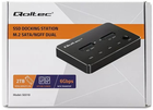 Док-станція Qoltec для 2 x SSD M.2 SATA USB Type-C 3.1 Black - зображення 10