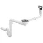 Сифон для кухонної мийки HANSGROHE D14-10 впуск 70 мм випуск горизонтальний сатин 43921800