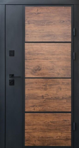 Вхідні двері Qdoors Стріт Бонд Дуб темний (950х2040) мм вулиця