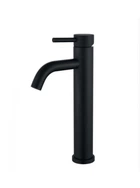 Смеситель для умывальника высокий чёрный EKO11C-01-BLACK из нержавеющей стали