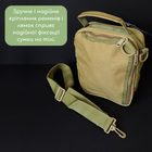 Тактическая сумка через плечо SILVER KNIGHT Военная 23 х 20 см Оксфорд 900D Хаки (TY-432) - изображение 5