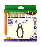 Фломастери-пензлики ZiBi Jumbo Brush 12 кольорів (ZB.2822)