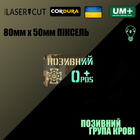 Шеврон на липучці Laser Cut UMT Прізвище / позивний, група крові, знак підрозділу розмір 80х50мм Люмінісцентний (світиться в темряві) / Піксель - зображення 2