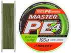 Шнур Select Master PE 100m (темн.-зел.) 0.08mm 11kg (72846) 1870.01.41