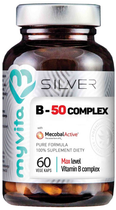 Добавка харчова Myvita Silver Vitamin B 50 Complex 60 капсул (5903021591272) - зображення 1