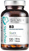 Myvita Silver Pure Witamina B3 16mg 120 kapsułek (5903021591760) - obraz 1