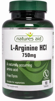 Харчова добавка Natures Aid L-аргінін Hcl 90 таблеток (5023652322097) - зображення 1