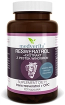 Харчова добавка Medverita Resveratrol OPC 60 капсул Виноградні кісточки (5905669084291) - зображення 1