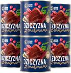 Mokra karma dla psów John Dog berry Adult Hipoalergiczna dziczyzna z malinami 6x800g (5903246845525)