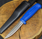 Туристический нож для похода Tactic охотничий армейский нож с чехлом (23-blue) - изображение 1