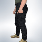 Чоловічі штани тактичні літні для силових підрозділів ріп стоп 48 Чорний - зображення 4