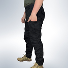 Чоловічі штани тактичні літні для силових підрозділів ріп стоп 50 Чорний - зображення 4