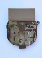 Напашник сумка под баллистический пакет Cordura, паховый подсумок утилитарный с креплением к плитоноске на велкро Мультикам - изображение 5