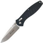 Нож складной Ganzo G738 (длина: 210мм, лезвие: 89мм, сатин), черный - изображение 1
