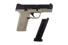 Страйкбольний пістолет ICS BLE-XAE GBB Black/Tan - зображення 7
