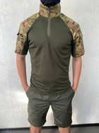 Тактический костюм летний для НГУ, ВСУ убакс с шортами мультикам-хаки L - изображение 1
