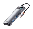 Мультипортовий адаптер Baseus Metal Gleam Series 7-in-1 Multifunctional Type-C Hocking Station Gray WKWG020113