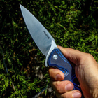 Нож складной Ruike Fang P105-Q (длина: 213мм, лезвие: 92мм), синий - изображение 3
