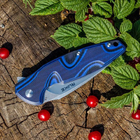 Нож складной Ruike Fang P105-Q (длина: 213мм, лезвие: 92мм), синий - изображение 6