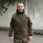 Флісова тактична куртка з капюшоном Шерман олива розмір 48 (926) - изображение 2