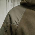Флісова тактична куртка з капюшоном Шерман олива розмір 58 (926) - изображение 4