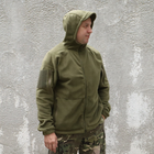 Флісова тактична кофта. Куртка флісова з капюшоном Шерман олива розмір 54 (926) - зображення 1