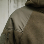 Флісова тактична куртка з капюшоном Шерман олива розмір 46 (926) - зображення 4
