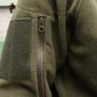 Флісова тактична кофта. Куртка флісова з капюшоном Шерман олива розмір 56 (926) - зображення 7