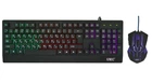 Клавиатура игровая мембранная с мышкой и подсветкой UKC Zeus M-710 LED Black/Черная