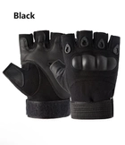 Тактичні рукавички Combat Tac безпалі військові чорні L - зображення 2