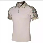Тактическая футболка поло с коротким рукавом мультикам рубашка боевая Multicam Ubacs р.M 1шт. - изображение 1