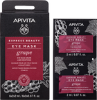 Maska do cery wokół oczu Apivita Express Beauty z winogronami Wygładzanie zmarszczek 2 szt x 2 ml (5201279072315) - obraz 1